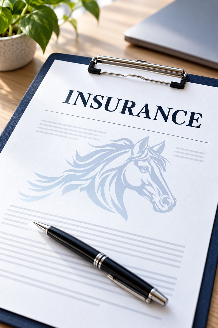 Insurance document with Colt horse watermark